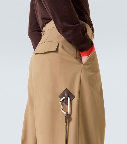 Pantalones anchos de sarga de algodón - Loewe - Modalova
