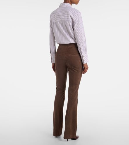 Gracie high-rise suede flared pants - Veronica Beard - Modalova