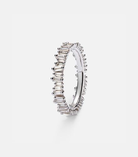 Midi 18kt white gold tech ring jackets with diamonds - Suzanne Kalan - Modalova