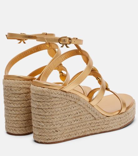 Sandali espadrillas Shanti in pelle con zeppa - Gianvito Rossi - Modalova