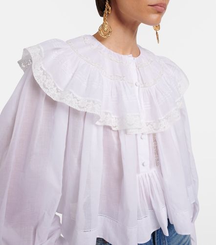 Chloé Bluse aus Baumwoll-Voile mit Spitze - Chloe - Modalova