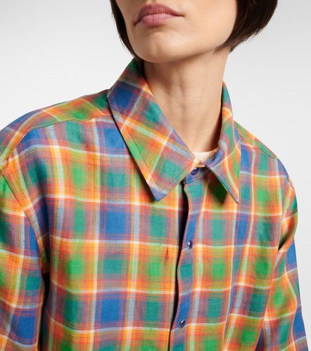 Camicia Brilliant in lino con lapislazzuli - God's True Cashmere - Modalova