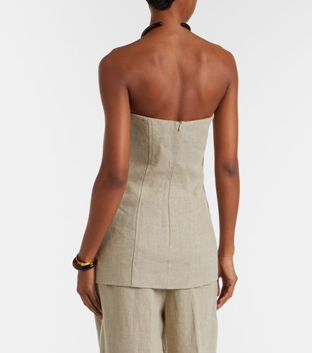 Toteme Top bustier in lino - Toteme - Modalova