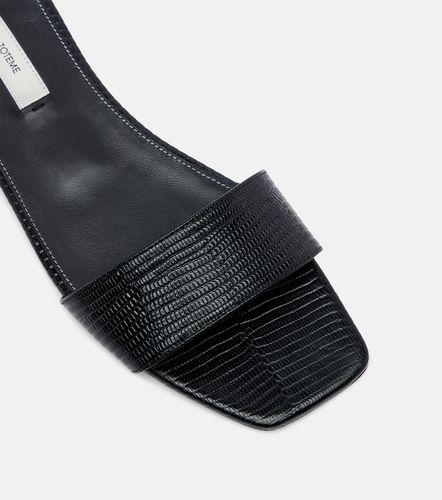 Toteme Lizard-effect leather slides - Toteme - Modalova