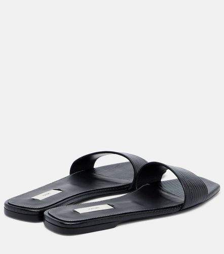 Toteme Lizard-effect leather slides - Toteme - Modalova