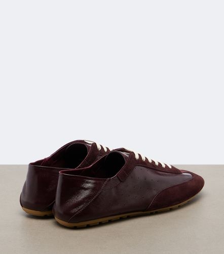 Lewis suede-trimmed leather sneakers - Saint Laurent - Modalova