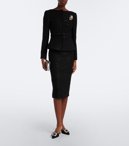 Belted embellished boucle jacket - Roland Mouret - Modalova