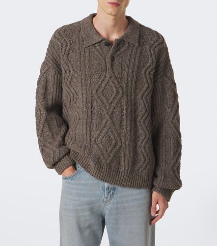 Pullover polo in misto lana e alpaca a trecce - Frame - Modalova