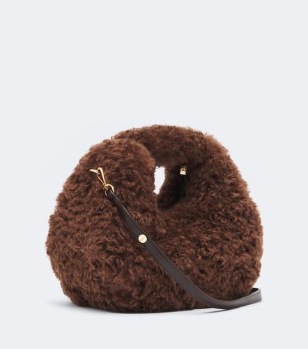 Henkeltasche Mini aus Teddyfleece - Ganni - Modalova