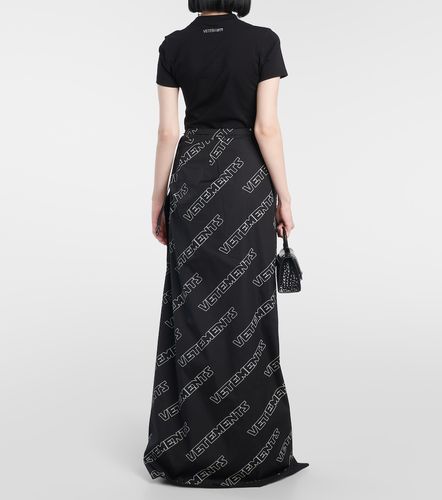 Falda envolvente de algodón con logo - Vetements - Modalova