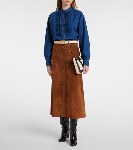 Valentino Blusa di jeans con volant - Valentino - Modalova