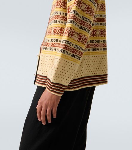 Marzipan jacquard wool cardigan - Bode - Modalova