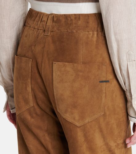 Pantaloni regular in suede - Brunello Cucinelli - Modalova