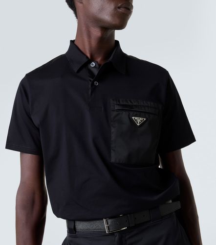 Polo in misto cotone con Re-Nylon - Prada - Modalova