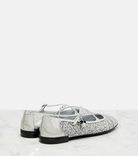 Eleri glitter leather ballet flats - Jimmy Choo - Modalova