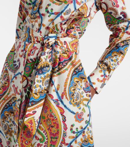 Vestido envolvente de algodón con paisley - Etro - Modalova