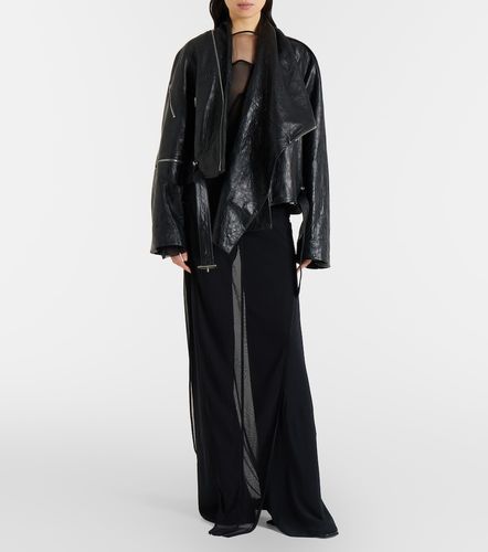 Scarf Light leather biker jacket - Rick Owens - Modalova