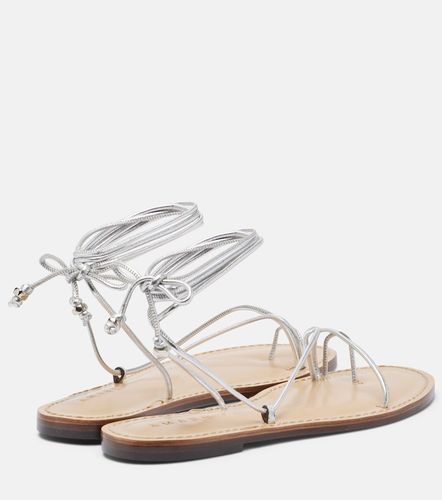 Karima metallic leather sandals - Amanu - Modalova