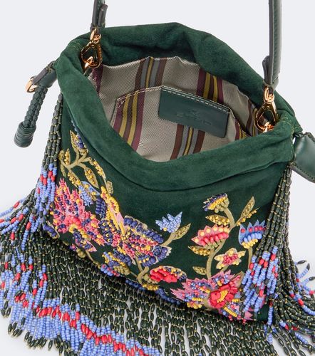 Bolso al hombro Kalispera Small de ante con cuentas - Etro - Modalova