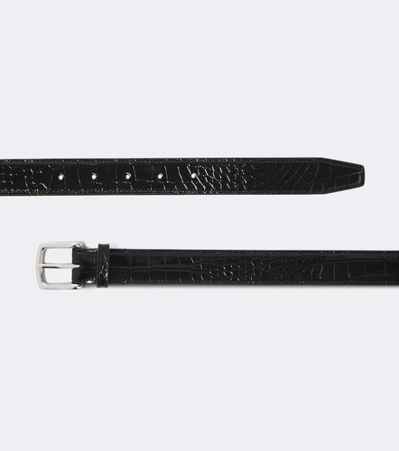Croc-effect patent leather belt - George Cleverley - Modalova