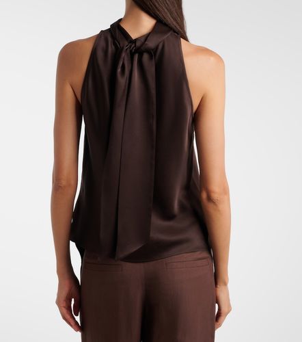 Asymmetric silk satin top - Brunello Cucinelli - Modalova