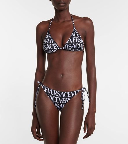 Versace Logo bikini top - Versace - Modalova