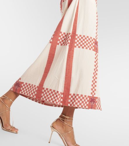 Vestido midi de algodón estampado - Johanna Ortiz - Modalova
