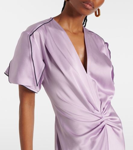 Victoria Beckham Abito midi in raso - Victoria Beckham - Modalova