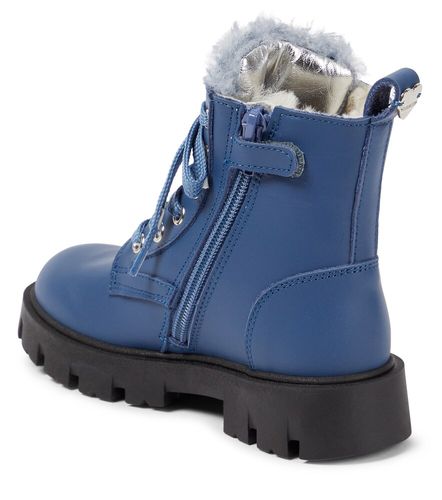 Botines de piel con shearling - Monnalisa - Modalova