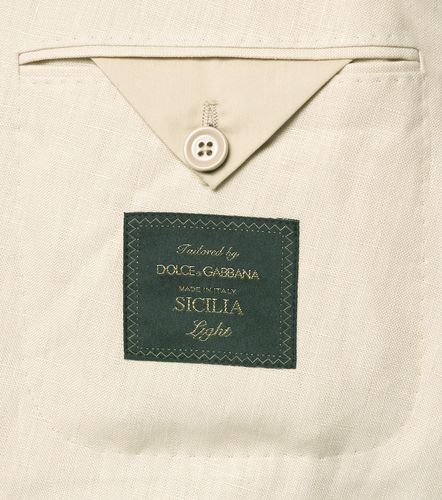 Double-breasted linen blazer - Dolce&Gabbana - Modalova