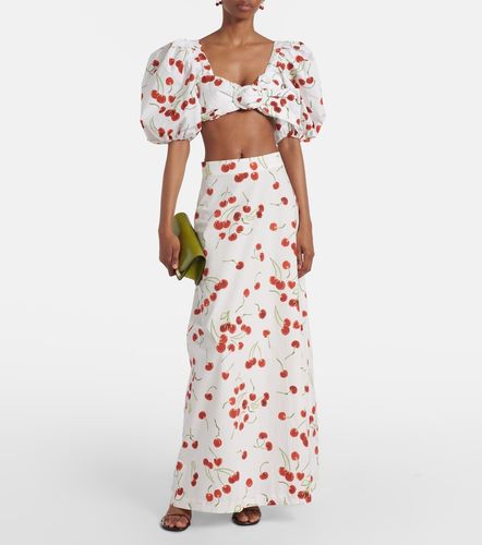 Top bandeau de algodón estampado - Adriana Degreas - Modalova
