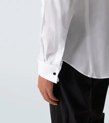 Camisa de esmoquin de popelín de algodón - Giorgio Armani - Modalova