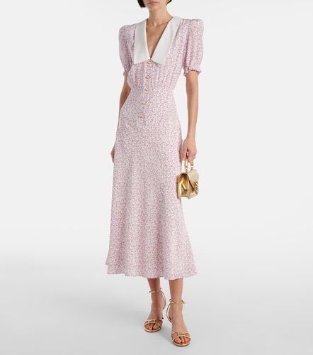 Abito midi Flower in seta - Alessandra Rich - Modalova