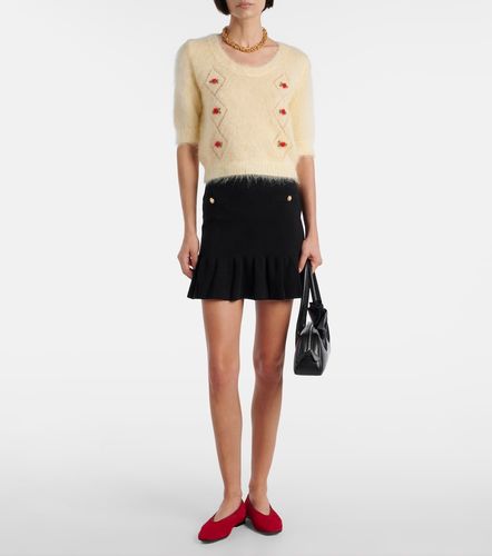 Pullover in misto mohair con ricamo - Alessandra Rich - Modalova