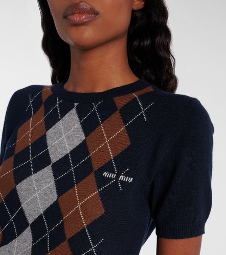 Miu Miu Top Argyle de cachemir - Miu Miu - Modalova