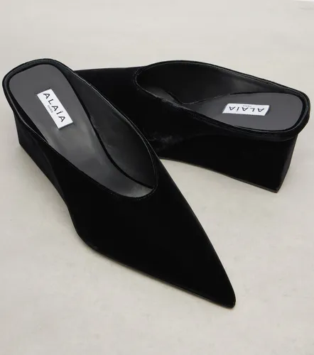 Alaia Cube velvet wedge mules - Alaia - Modalova
