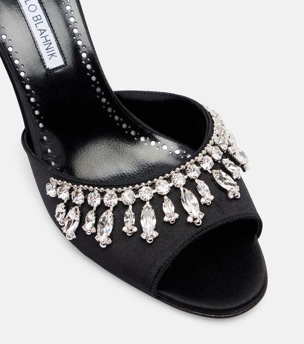Mules Tulimu 70 de satén adornados - Manolo Blahnik - Modalova