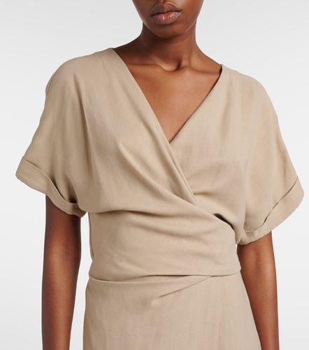 Vestido envolvente drapeado - Brunello Cucinelli - Modalova
