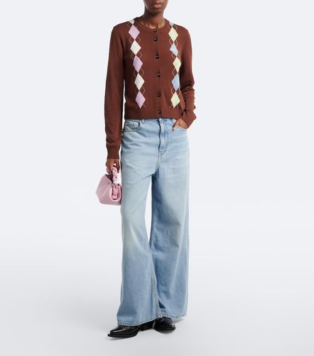 Ganni Cardigan Argyle in cotone - Ganni - Modalova