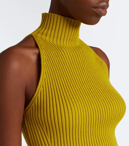 Ribbed-knit wool-blend halterneck top - Alaia - Modalova