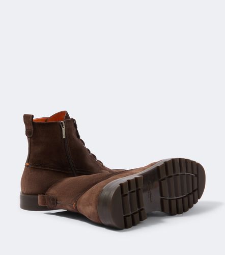 Schnürstiefel aus Veloursleder - Santoni - Modalova