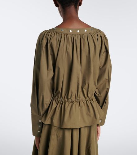 Studded cotton-blend poplin blouse - Tory Burch - Modalova