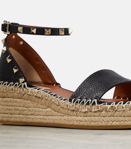 Rockstud leather espadrille wedges - Valentino Garavani - Modalova