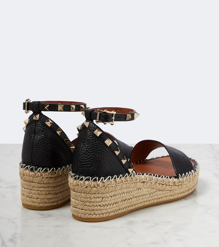 Sandali espadrillas Rockstud in pelle - Valentino Garavani - Modalova