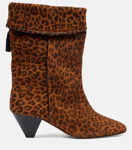 Dalby 55 leopard-print suede ankle boots - Isabel Marant - Modalova