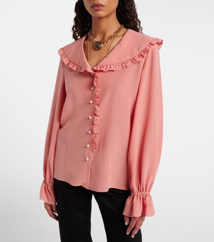 Ruffled silk crepe de chine blouse - Chloe - Modalova