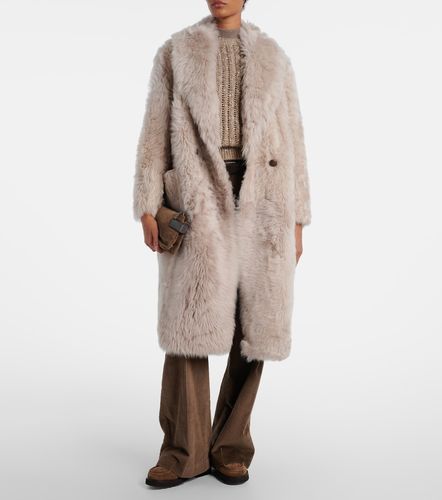 Double-breasted shearling coat - Brunello Cucinelli - Modalova