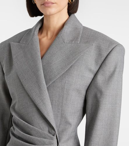 Draped virgin wool blazer dress - Balmain - Modalova