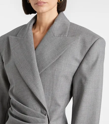 Draped virgin wool blazer dress - Balmain - Modalova