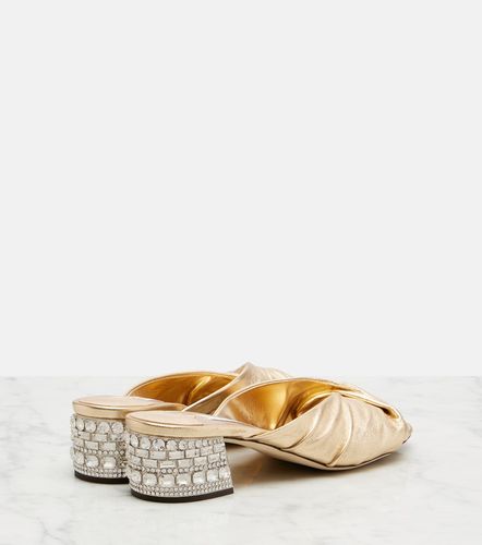 Mala embellished metallic leather mules - Jimmy Choo - Modalova